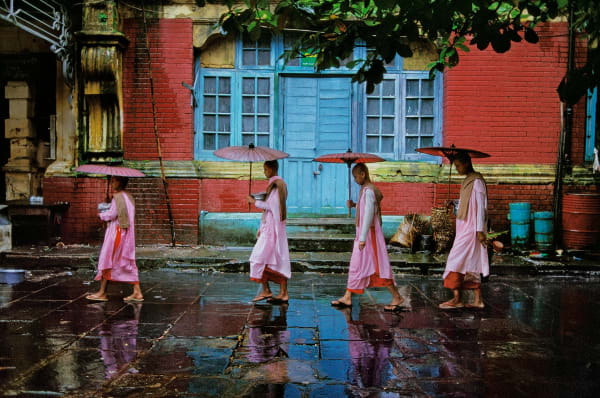 Steve McCurry, Procession on Nuns, Rangoon, Burma , 1994