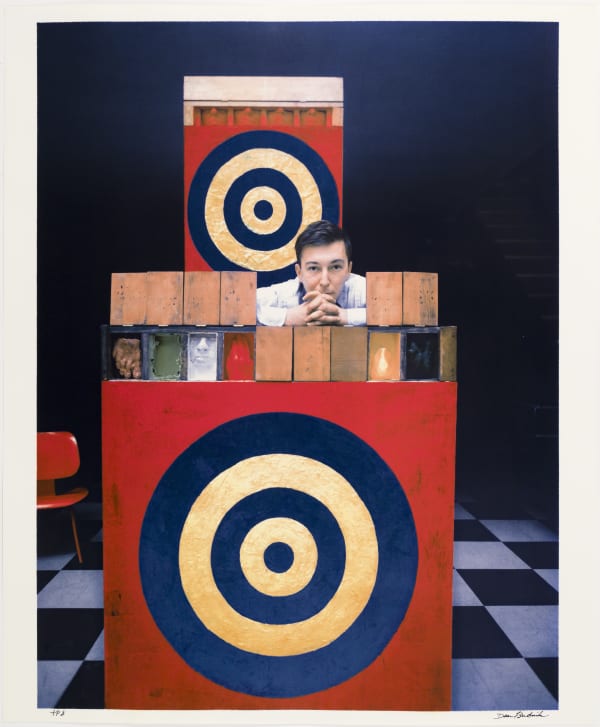 Dan Budnik - Picturing Artists (1950s - 1960s), 40 Dye Transfer Prints, Artist Proof Set, Jasper Johns - with 'Target with Plaster Casts,' Ernst Haas studio, East 71st Street, New York, 1958