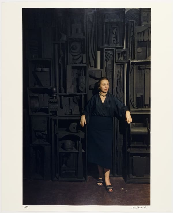 Dan Budnik - Picturing Artists (1950s - 1960s), 40 Dye Transfer Prints, Artist Proof Set, Louise Nevelson - with 'Cathedral 1', Grand Central Gallery, New York, 1958