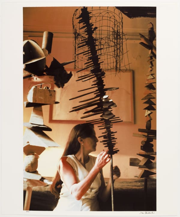 Dan Budnik - Picturing Artists (1950s - 1960s), 40 Dye Transfer Prints, Artist Proof Set, Louise Bourgeois - with work from her 'Personages' series, 347 West 20th Street, New York, 1965