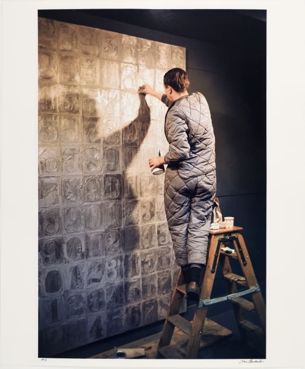 Dan Budnik - Picturing Artists (1950s - 1960s), 40 Dye Transfer Prints, Artist Proof Set, Jasper Johns - creating 'Numbers,' New York, 1964