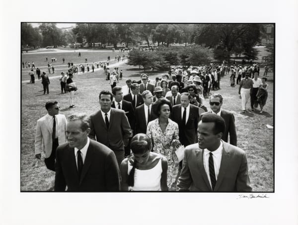 Dan Budnik, March on Washington, Charlton Heston, Julie and Harry Belafonte leading the Hollywood and theatrical delegation to the Lincoln Memorial, Washington, D.C., 28 August 1963, 1963