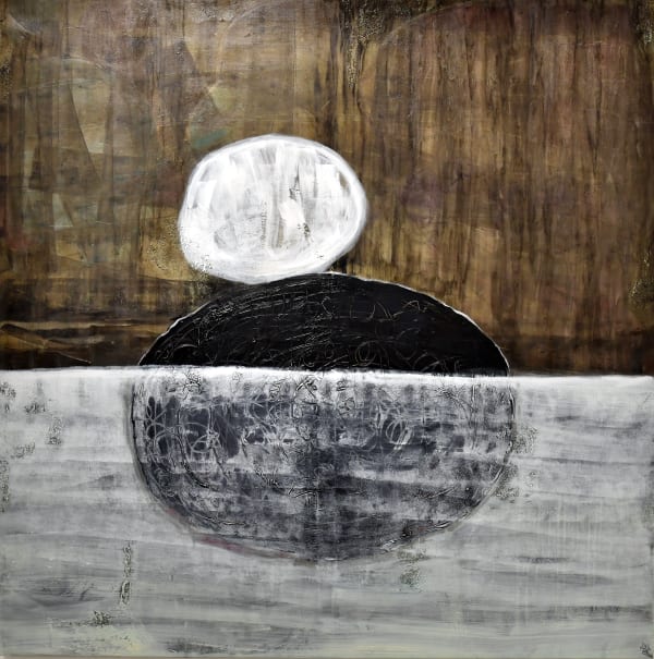 The selfless, Mixed media on canvas, 2019 150x150cm