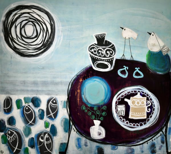 The solitude, Mixed media on canvas, 2019 160x180cm