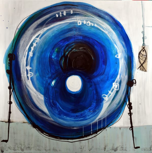 The protector 2, Mixed media on canvas, 2019 140x140cm