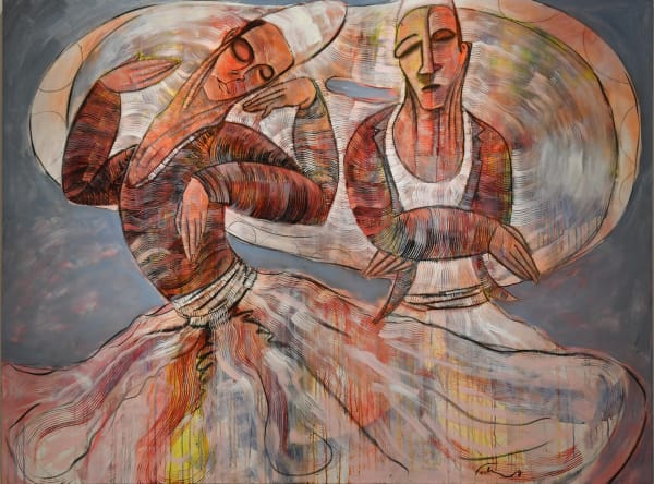Fadi Daoud Dervish, 2018 Acrylic on canvas 145 x 195cm