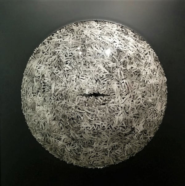 Hamza Bounoua Exit 02, 2018 Mixed media on plexiglass 145x145cm