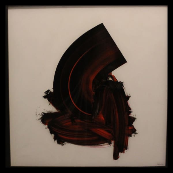 Hamza Bounoua Letters in motion, 2018 Mixed media on plexiglass 80x80cm