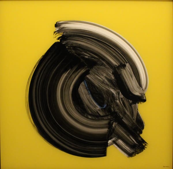Hamza Bounoua Letters in motion, 2018 Mixed media on plexiglass 80x80cm