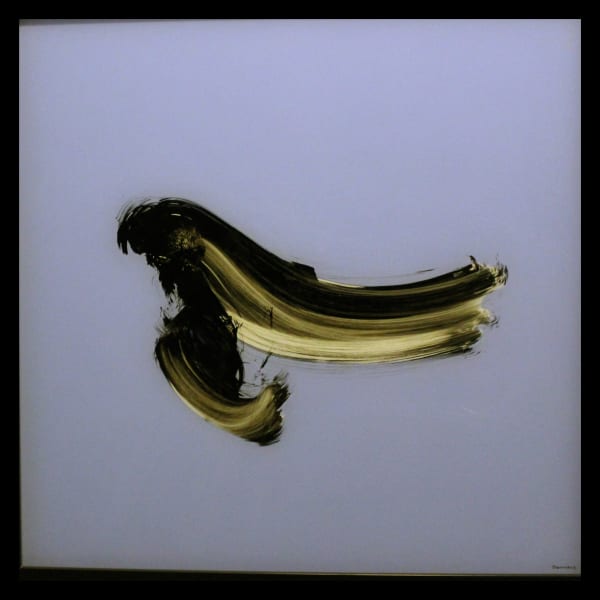 Hamza Bounoua Letters in motion, 2018 Mixed media on plexiglass 80x80cm