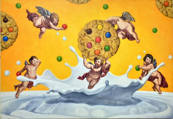 Majestic Rejoice, 2017 Acrylic and oil on canvas 100x148cm