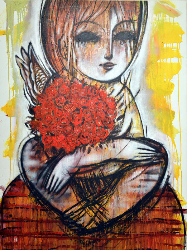 Mohannad Orabi Untitled, 2018 Mixed media on canvas 122x92cm