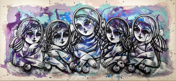 Mohannad Orabi Untitled, 2017 Mixed media on canvas 150x300cm