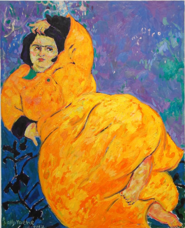 Anas Albraehe A moment in time, 2017 Oil on canvas 100x81cm