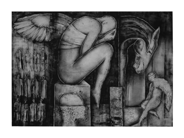 Maisara Baroud , Jerusalem is ours, 2017, Ink on card, 80x80cm