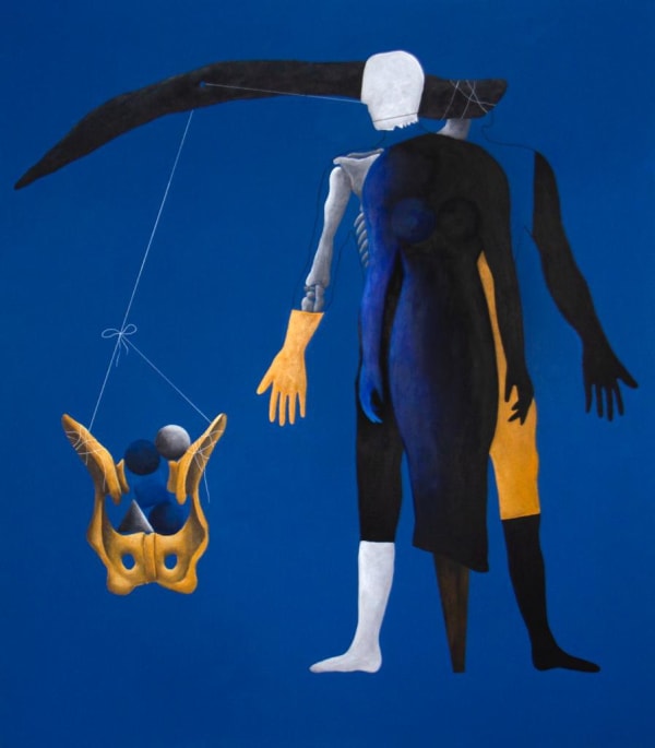 Ancient game, 2021, Acrylic on canvas, 160x140cm
