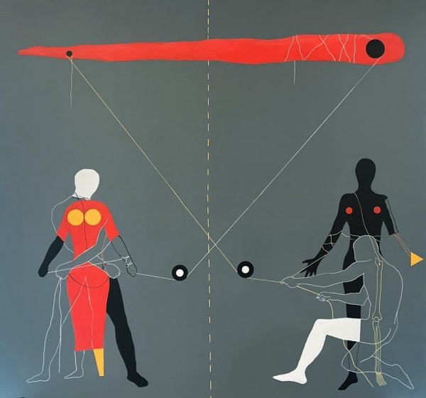 Connected 2, 2022, Acrylic on canvas, 130x140cm