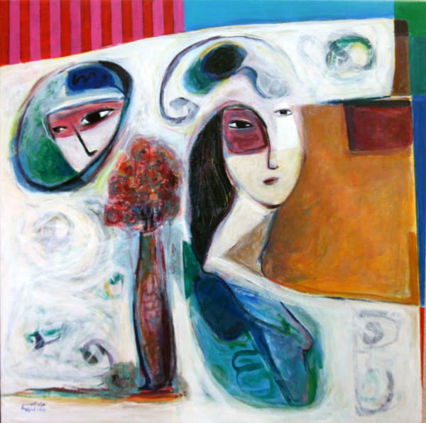 Girl in the mirror, Acrylic on canvas, 2012, 80x80cm