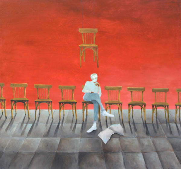 Letters that stay, Acrylic on canvas, 2018, 110x110cm