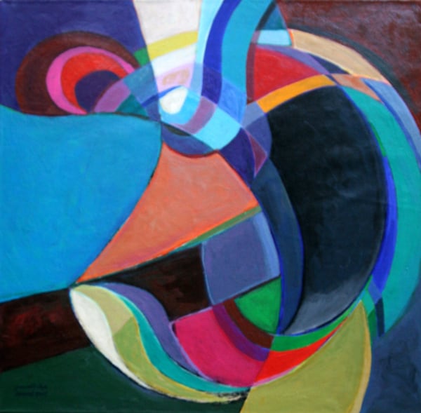 Girl in the mirror, Acrylic on canvas, 2012, 80x80cm