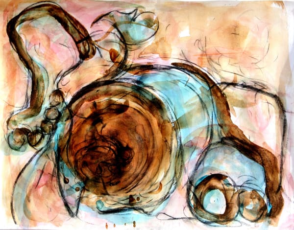 Childhood under siege, 2014, Acrylic on card, 42x78cm