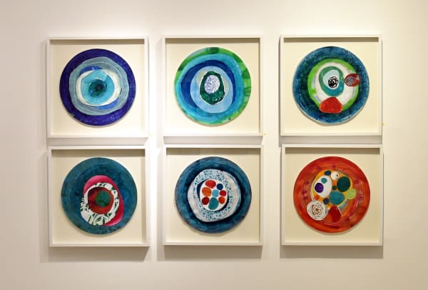 Eyes 1-6, Mixed media on card, 2019 67x67cm / each