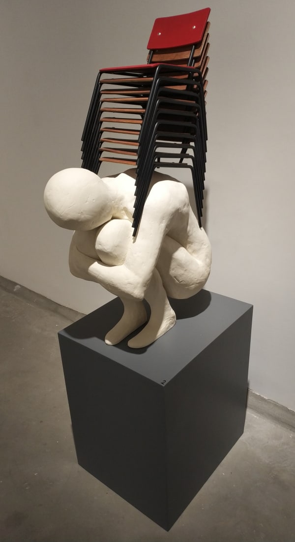 Embodiment II, Fiberglas, wood and metal, 140x40x48cm