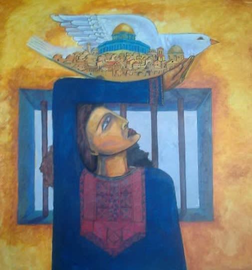Abdulnasser Amer, 2016, Acrylic on canvas, 100x100cm