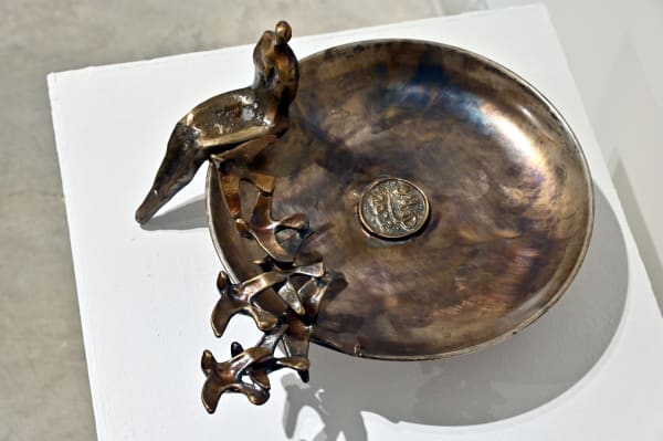 Emad Dhahir, Waiting, 2022, Bronze, 36x32x17cm