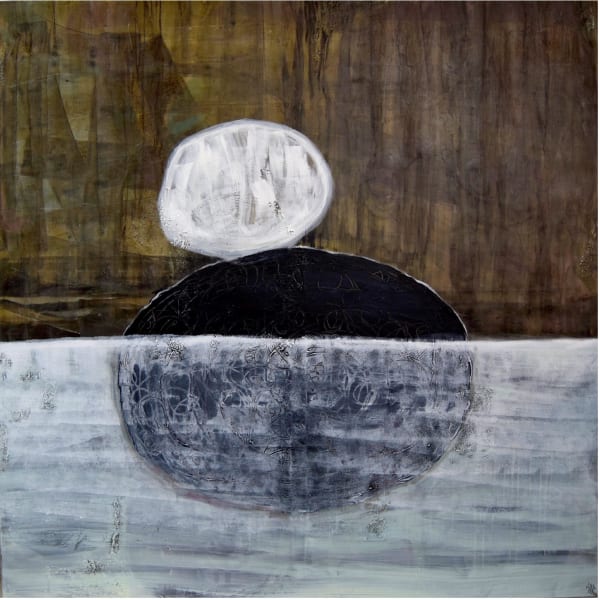Nissa Raad The selfless, Mixed media on canvas, 2019, 160x160cm