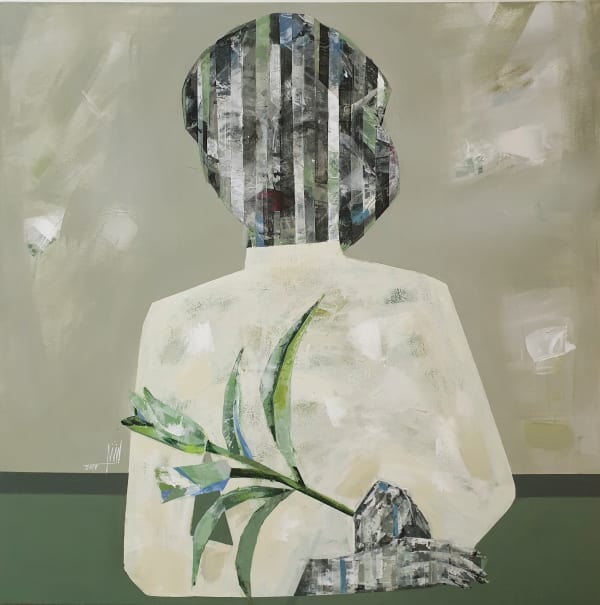 Besher Koushaji, Untitled, 2019, Acrylic on canvas, 120x120cm