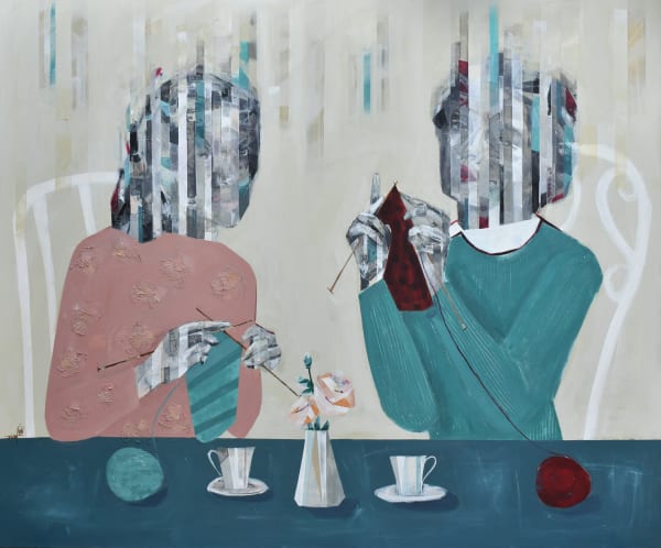 Besher Koushaji, Untitled, 2020, Mixed media on canvas, 150x180cm