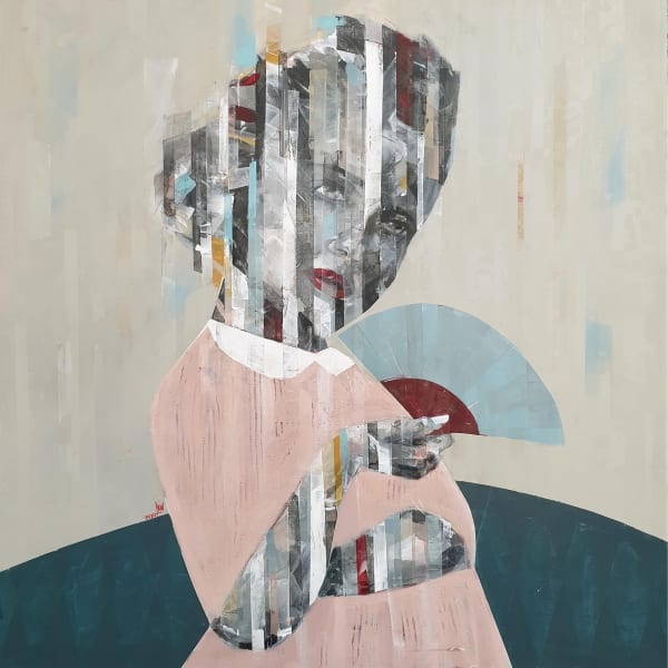 Besher Koushaji, Untitled, 2020, Acrylicon canvas, 120x120cm