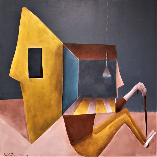 Zaid Shawwa, Remembrance, 2018, Acrylic on canvas, 110x110cm