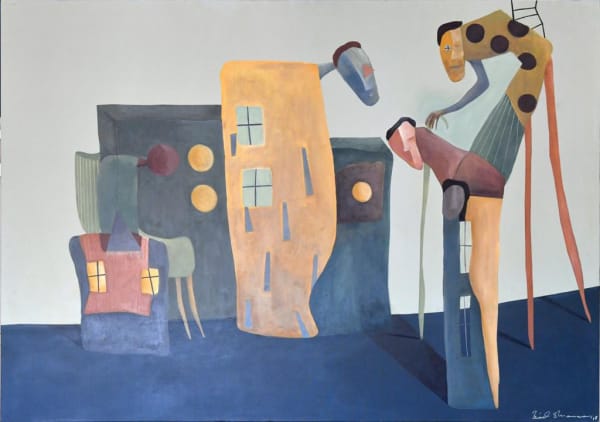Zaid Shawwa, The return, 2018, Acrylic on canvas, 130x180cm