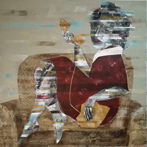 Besher Koushaji, Untitled, 2021, Acrylicon canvas, 120x120cm