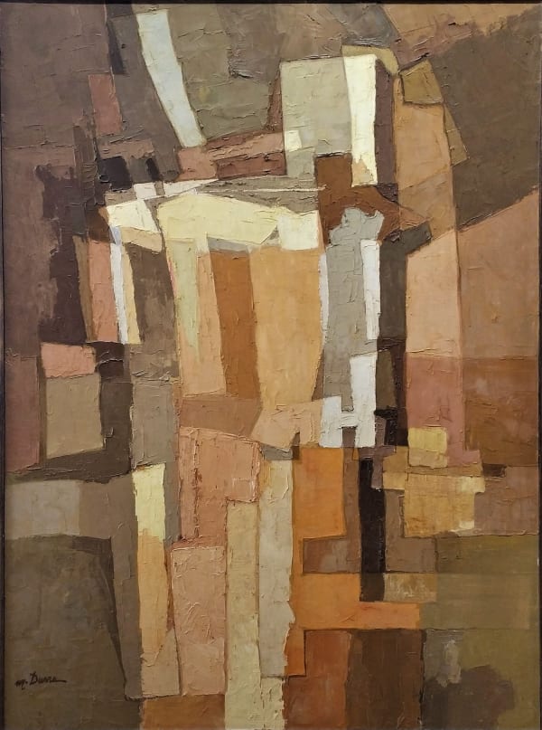 Composition in brown, 1971, Oil on canvas, 100x80cm