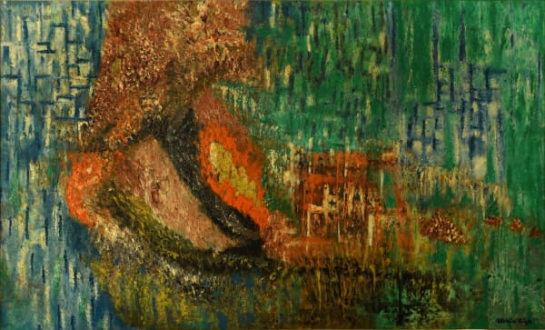 Ufemia Rizk, Châteaux engloutis, 1970s, Oil on canvas, 110x180cm