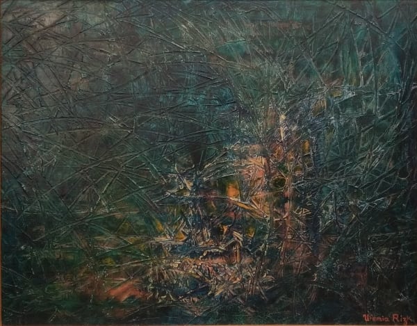 Ufemia Rizk, Corails échevelés, 1983, Oil on canvas, 55x70cm