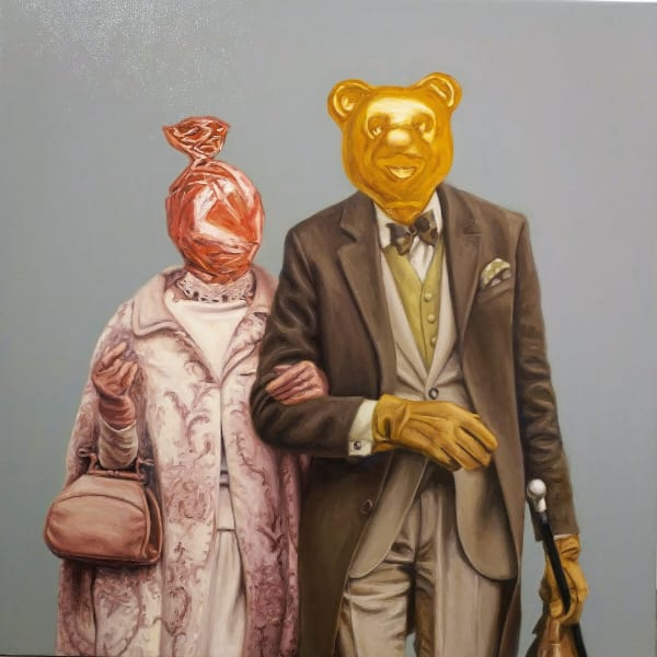 Khaldoun Hijazin, Untitled, 2021, Oil on canvas, 92x92cm