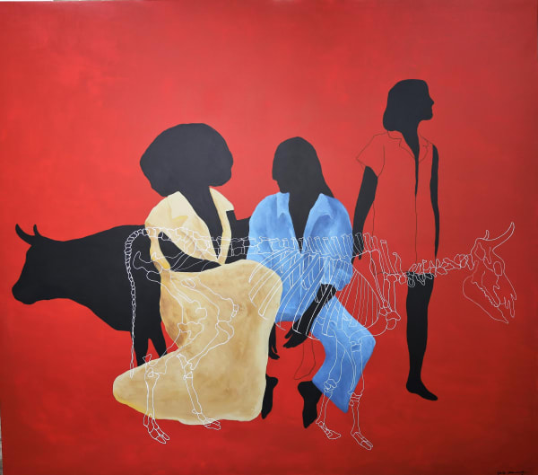 Mohammad Dohaidel, Untitled, 2019, Acrylic on canvas, 150x150cm