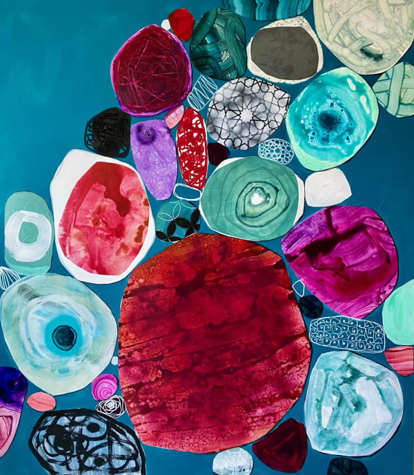 Nissa Raad, Back from the beach, 2022, 160x140cm