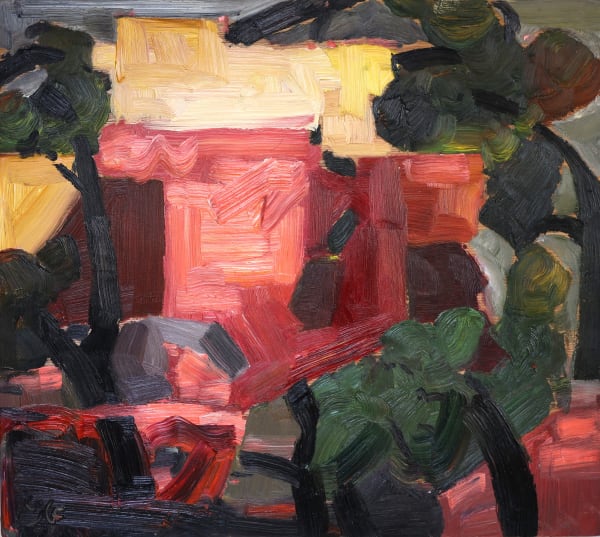 Ammar Khammash, 2020, Oil on wood, 40x45cm - framed 44x49cm