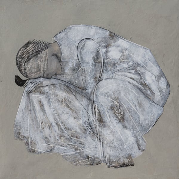 Souad Mardam Bey, 2022, Oil and mixed media on canvas, 200x200cm