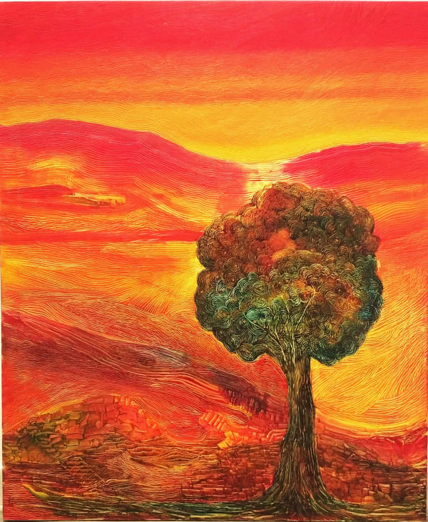 Nahla Asya, Untitled, Oil on canvas, 120x100cm