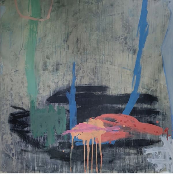 Amjad Ghannam , A holy city 6, 2023, Acrylic on canvas, 110x100cm