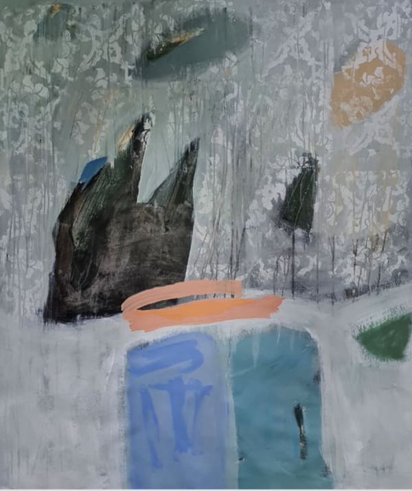 Amjad Ghannam , A holy city 8, 2023, Acrylic on canvas, 110x90cm