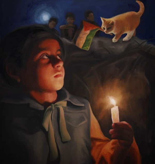 Jude Samman, The Eternal Flame2, Print on card, 42x40cm