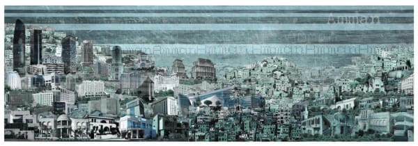 Manal Haddadin, Amman, 2021, Digital collage, 28x87cm
