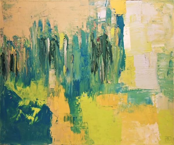 Rana Safadi, Figures in pastile, 2020, Oil on canvas, 55x70cm